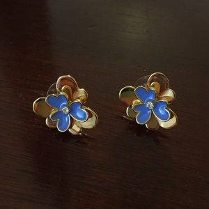 Gold Kate Spade Flower Earrings